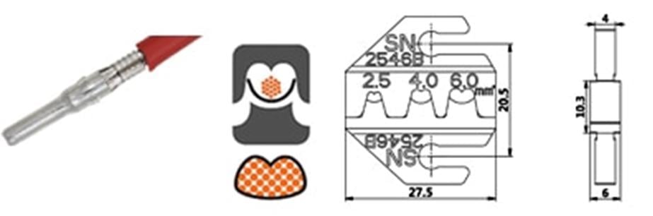 Матриця для кримпера Tactix SN-2546B серії SN 2,5-6 мм2 13-10 AWG (SN-2546B) - фото 6
