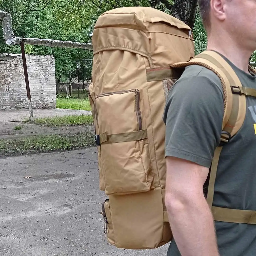 Рюкзак армійський Tactical із системою MOLLE 70 л Койот (ta70E-coyote) - фото 7