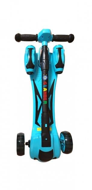 Самокат дитячий GLANBER BT триколісний з музикою та підсвічуванням Синій (2-1-380010) - фото 5