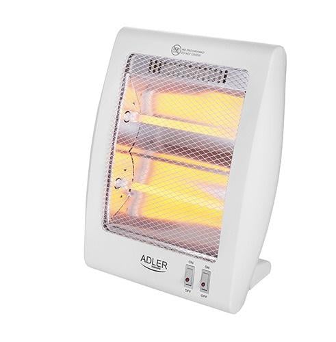 Обогреватель кварцевый инфракрасный 800 Вт 2 уровня мощности Белый