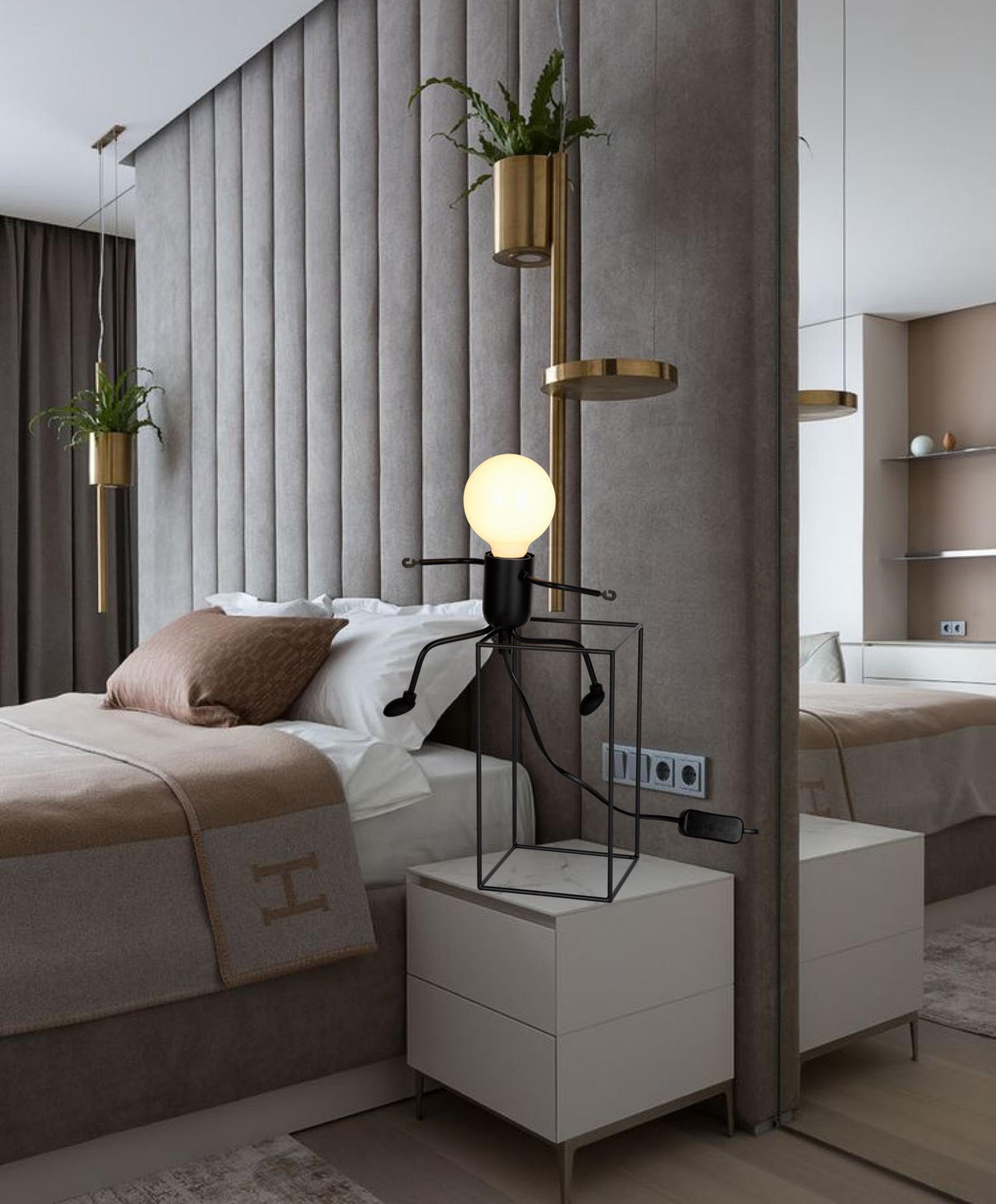 Лампа настільна Human у вигляді чоловічка Чорний - фото 2