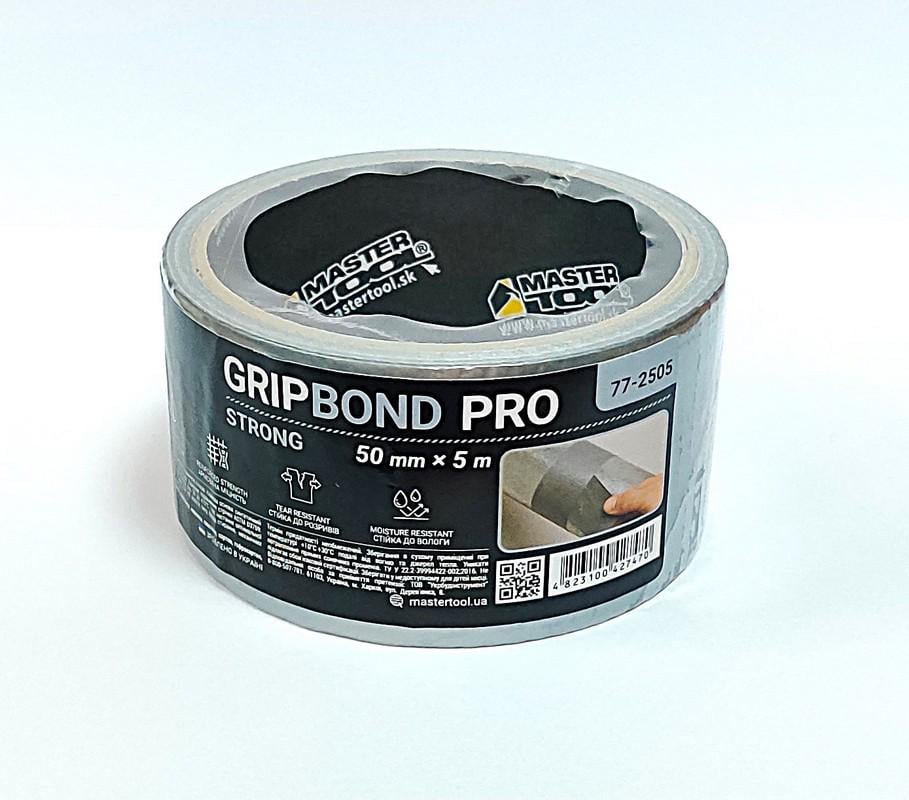 Лента армированная MasterTool GripBond Pro Strong t 70°C 50 мм х5 м Серый (77-2505)