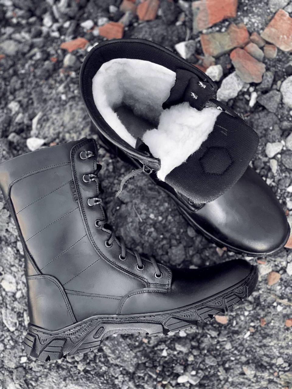 Берці зимові шкіряні TERMIN BLACK МЕХ на євро овчині р. 46 Чорний (s17656) - фото 2 Берці зимові шкіряні TERMIN BLACK МЕХ на євро овчині р. 46 Чорний (s17656) - фото 2