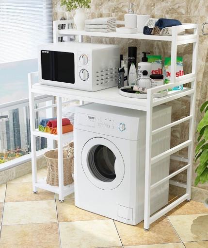 Стеллаж над стиральной машиной из дерева Терезин левый Зефир (ССМ-201920)