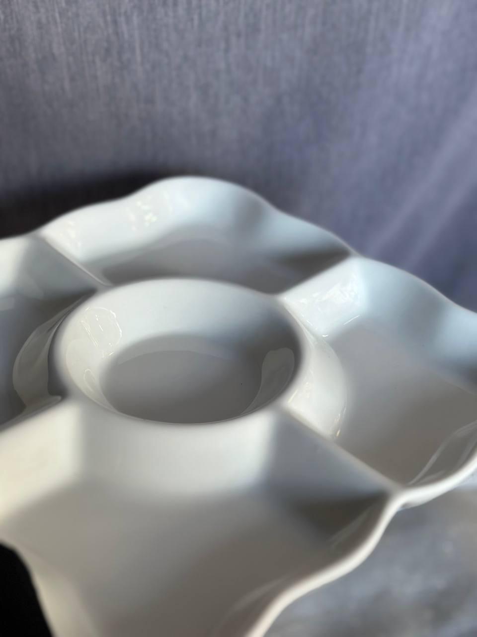 Менажница TS Kitchen керамическая 24 см 5 секций Белый (24628290) - фото 2