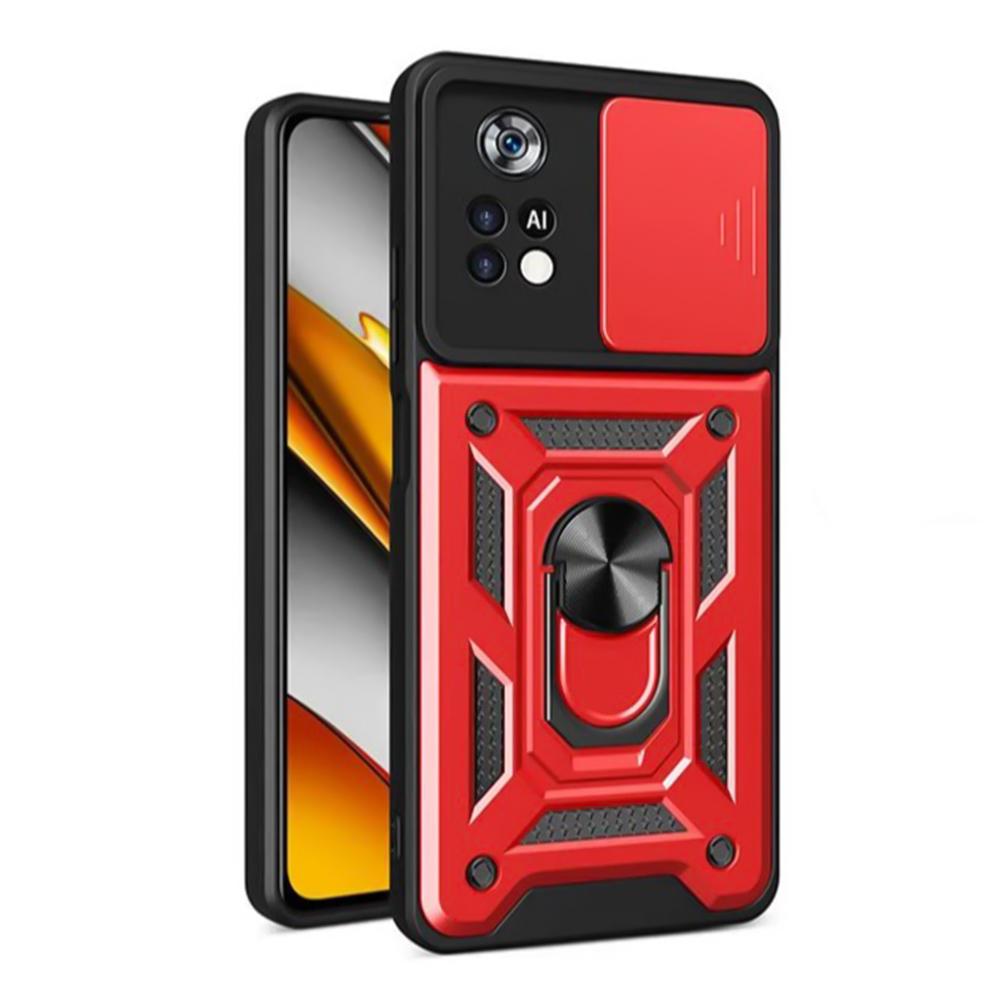 Чехол-накладка Ricco Camera Sliding для Xiaomi Poco M4 Pro 4G Красный