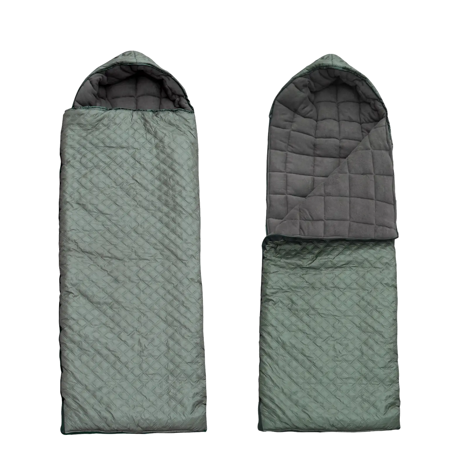 Спальный мешок зимний -30 на флисе 215х75 см Оливковый (2192143395) - фото 4