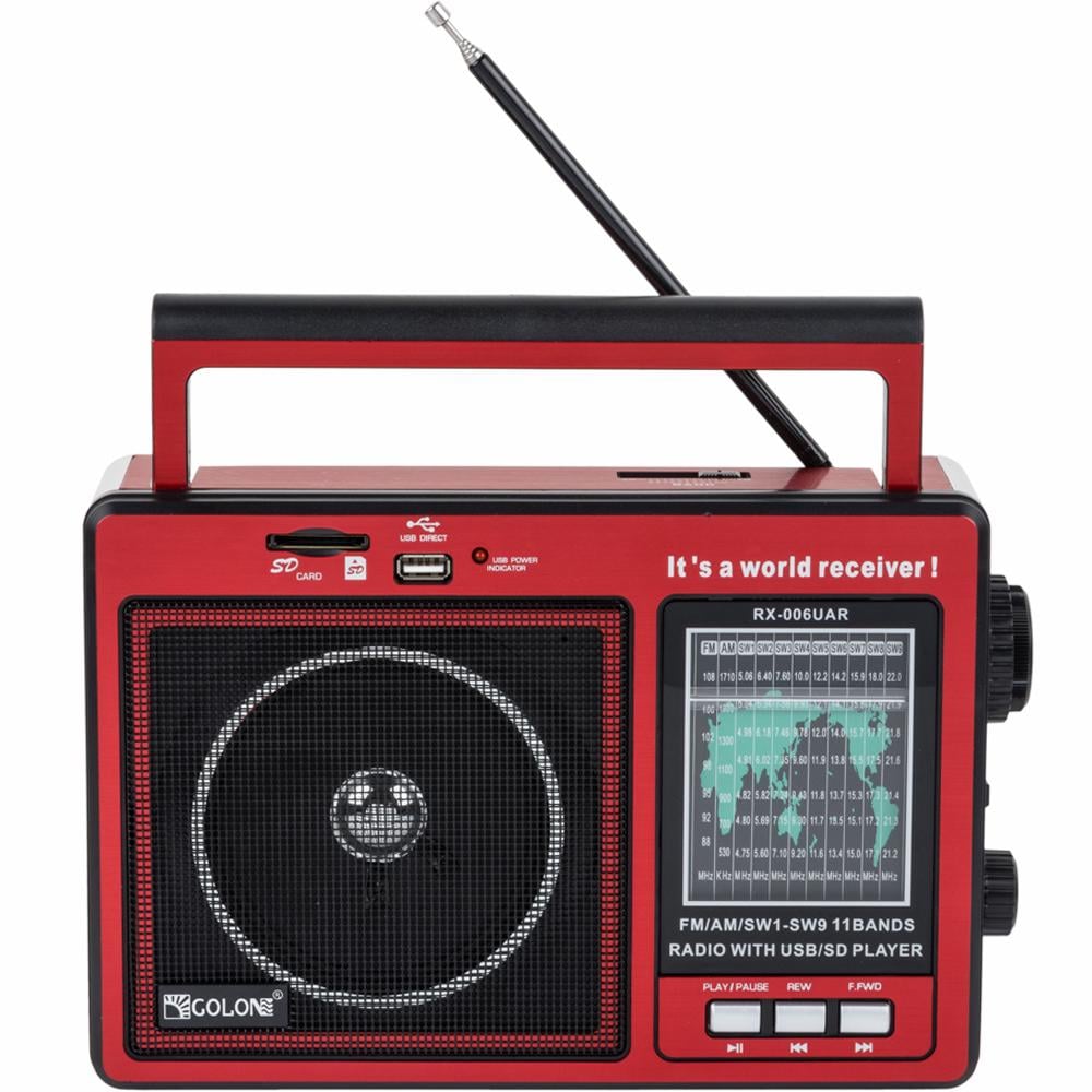 Портативный радиоприемник Golon RX-006 UAR Red (RX-006UARR)