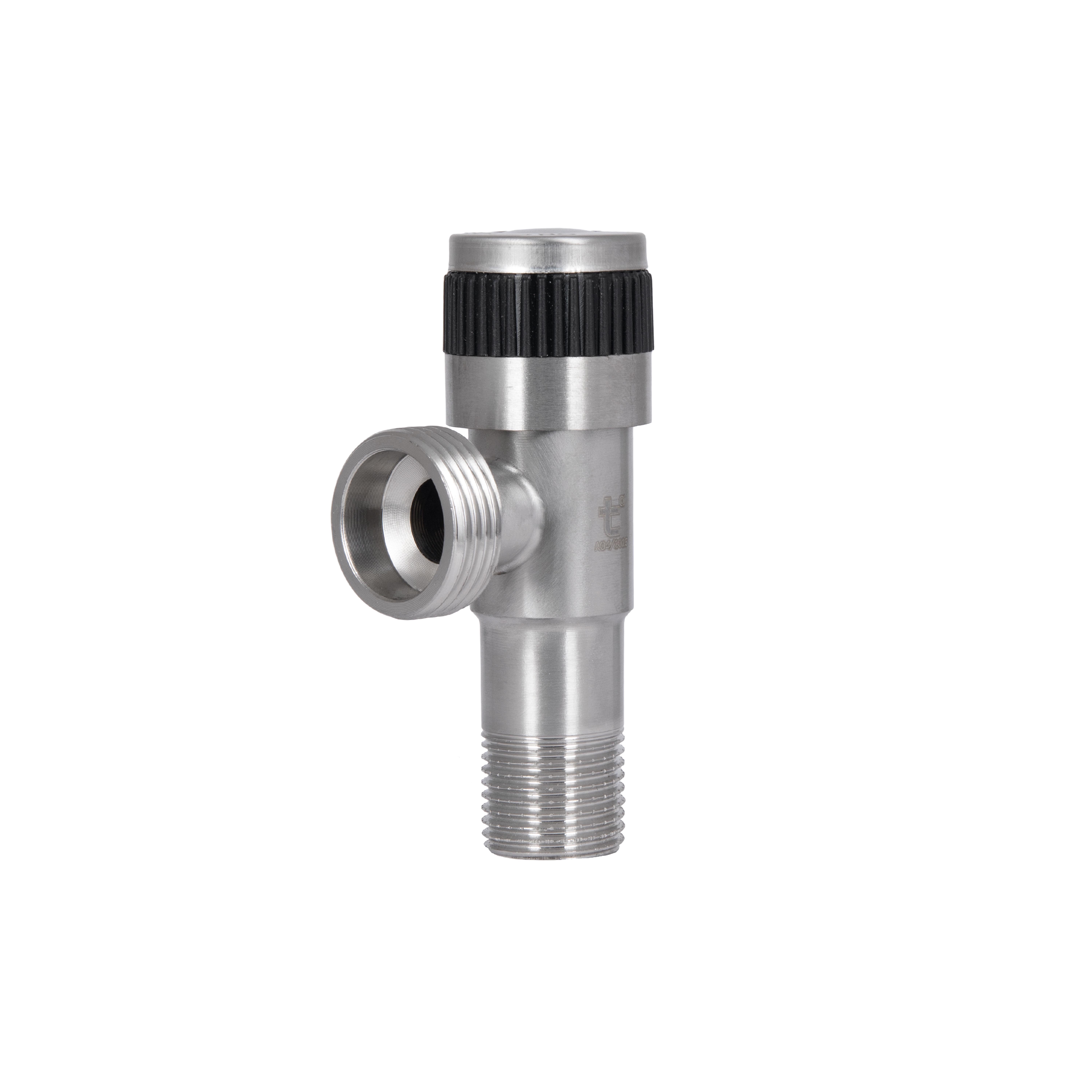 Кран угловой Thermo Alliance Standart 1/2"Зх3/4"С с керамической буксой для приборов (TAS345W1520SS)