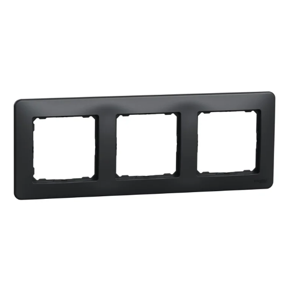Рамка тройная горизонтальная Schneider Sedna Design Черный (28488815)