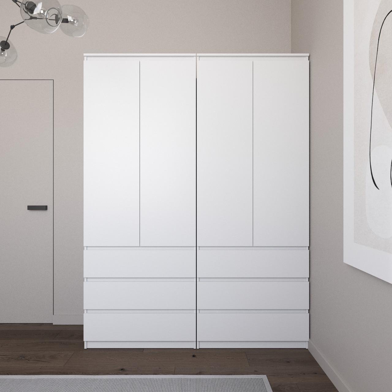 Меблевий комплект для одягу Вайс R9/R16 1604х500х2110 мм Білий (30838090) - фото 1 Меблевий комплект для одягу Вайс R9/R16 1604х500х2110 мм Білий (30838090) - фото 1