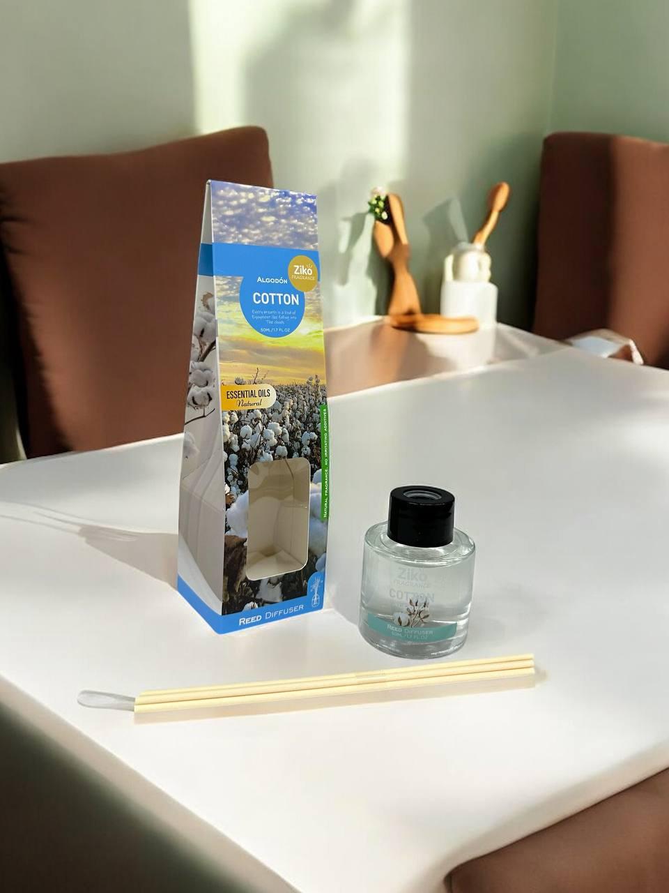 Аромадифузор Ziko Хлопок с ротанговыми палочками 50 мл Прозрачный (6598) - фото 2 Аромадифузор Ziko Хлопок с ротанговыми палочками 50 мл Прозрачный (6598) - фото 2