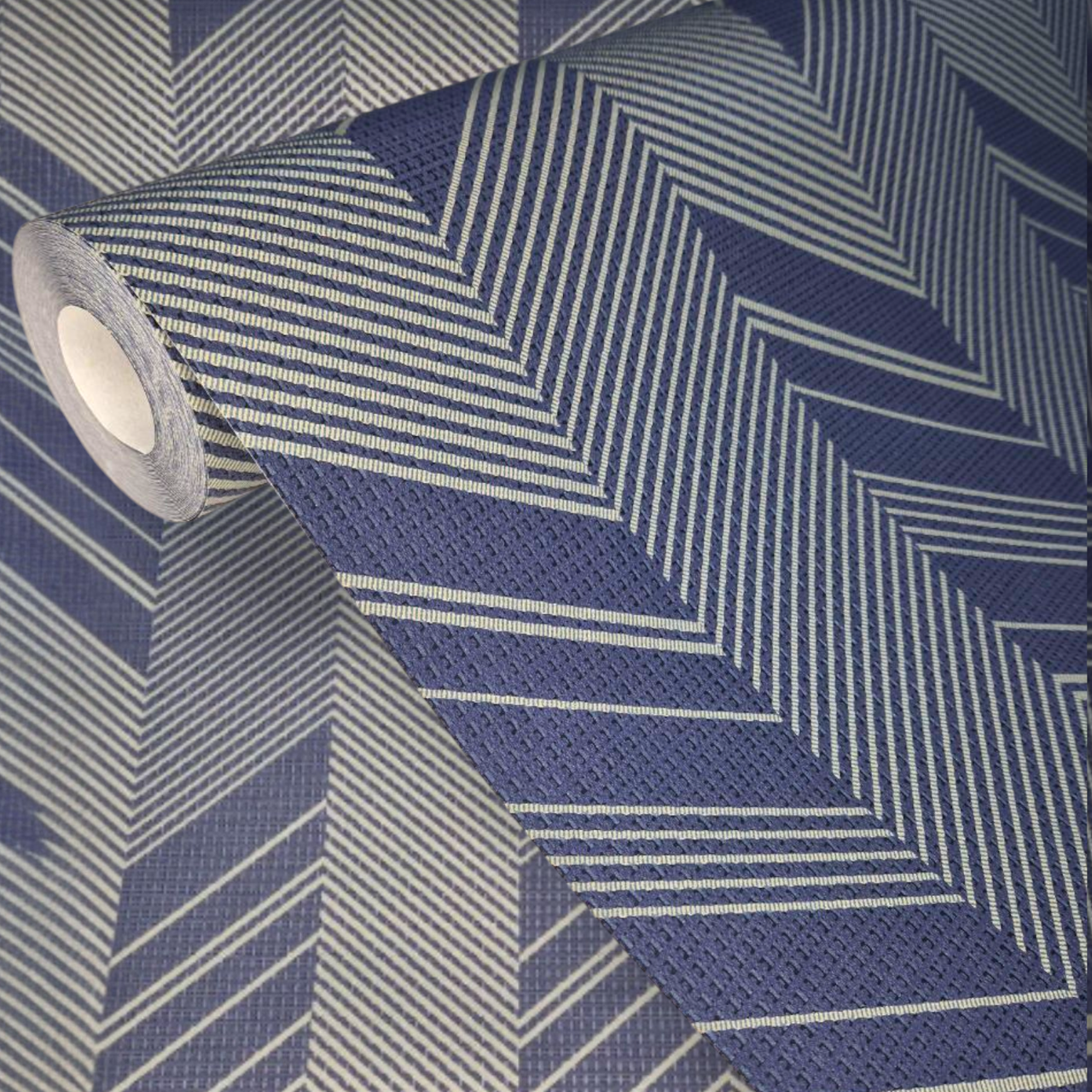 Обои виниловые Marburg на флизелиновой основе 10,05x1,06 м Синий с серым (30857)