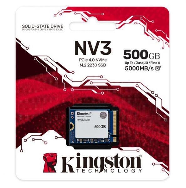 Накопитель SSD Kingston 500Gb NV3 PCI-E 4.0 x4 M.2 2230 3D TLC 5000/3000 МБ/с (SNV3SM3/500G) - фото 3 Накопитель SSD Kingston 500Gb NV3 PCI-E 4.0 x4 M.2 2230 3D TLC 5000/3000 МБ/с (SNV3SM3/500G) - фото 3