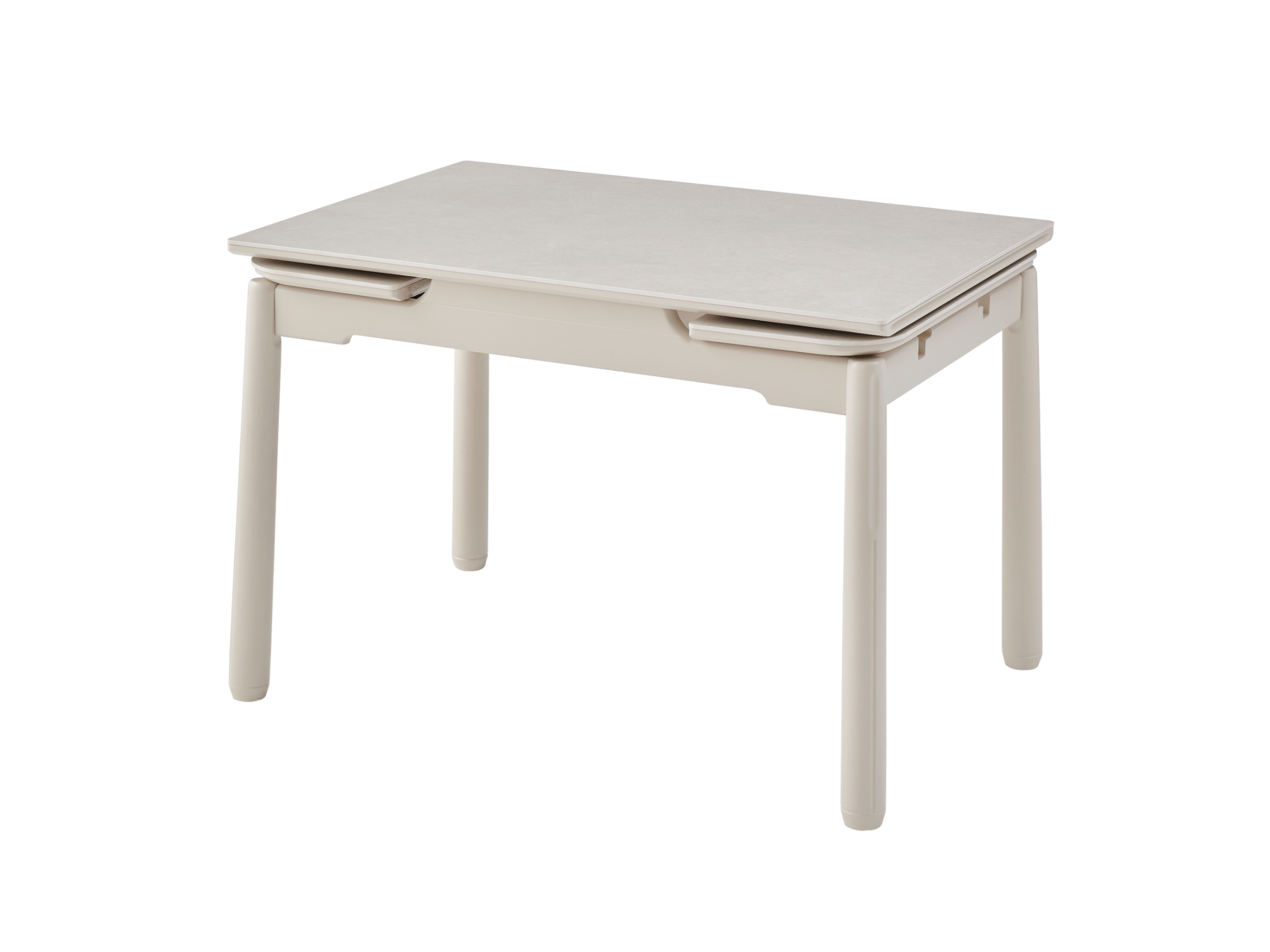 Стол обеденный раздвижной Vetro Mebel 1100- 1700x750x760 мм Крем саббия/Капучино (TМ-93)