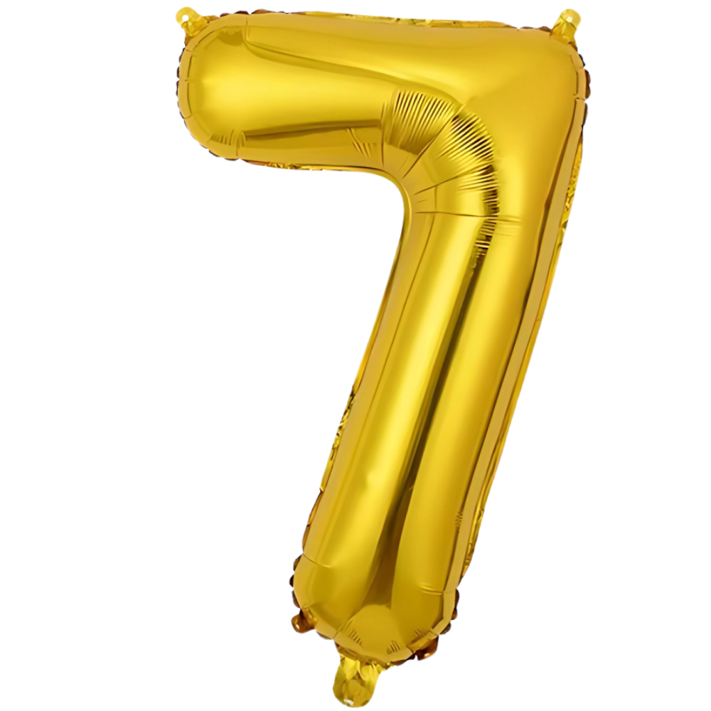 Воздушный шар в виде цифры 7 фольгированный праздничный для дня рождения/юбилеев/годовщин 40" Золотой Воздушный шар в виде цифры 7 фольгированный праздничный для дня рождения/юбилеев/годовщин 40" Золотой