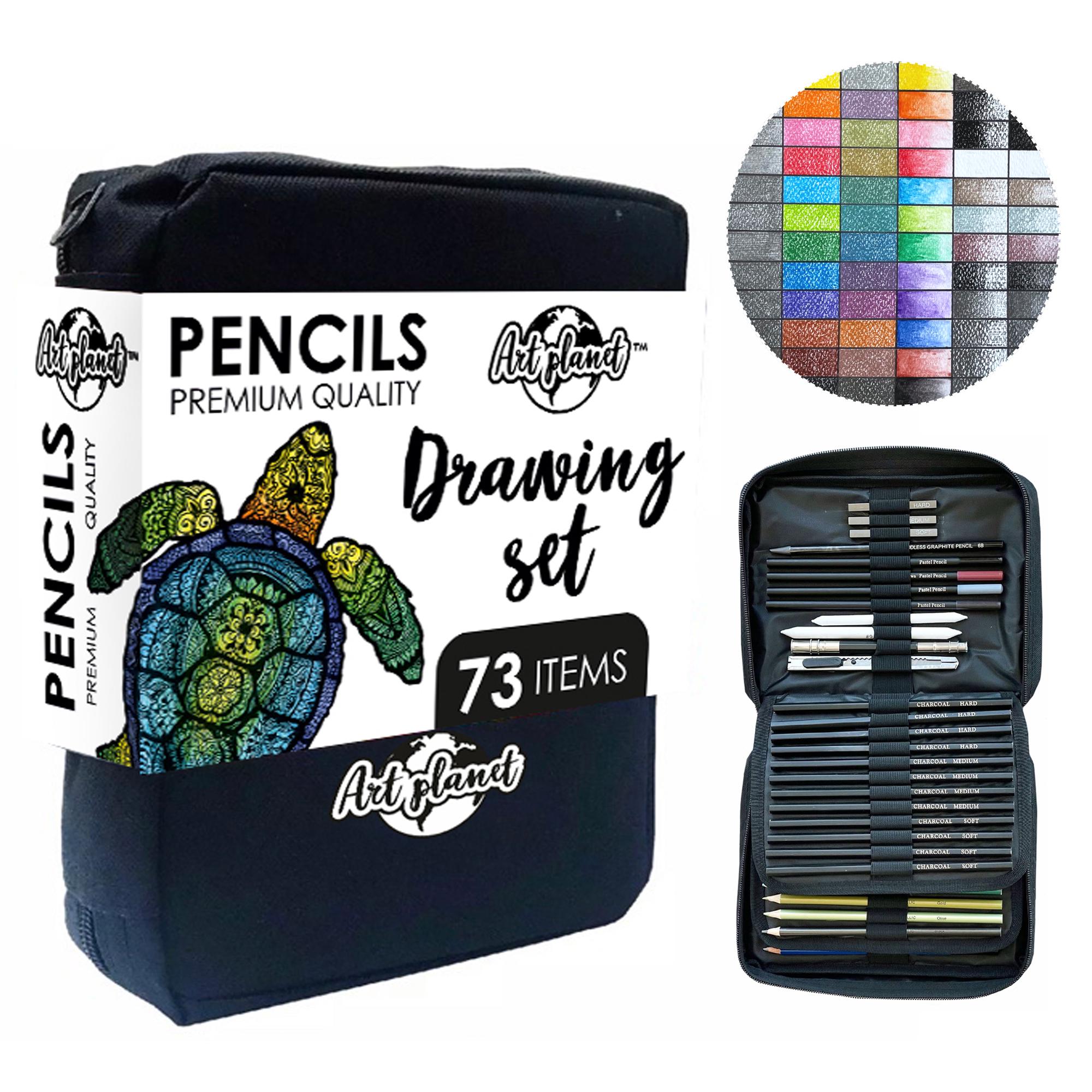 Карандаши цветные Art Planet черепаха 73 предмета в нейлоновом чехле - фото 11 Карандаши цветные Art Planet черепаха 73 предмета в нейлоновом чехле - фото 11