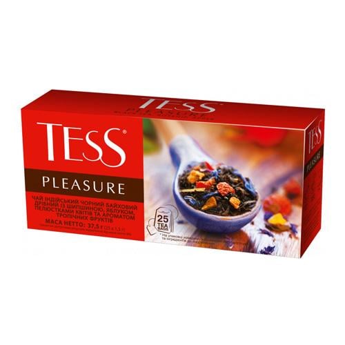 Чай пакетированный Tess Pleasure черный с фруктами 25 шт. (801841)