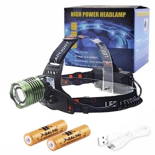 Фонарь налобный BL-2189 T6 MicroUSB водонепроницаемый с оптическим зумом (ws71414)