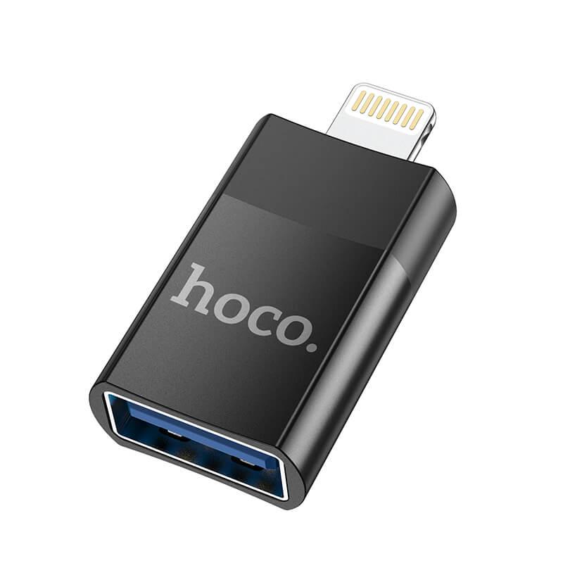 Перехідник Hoco Lightning USB Adapter UA17 Black (9822675) - фото 4