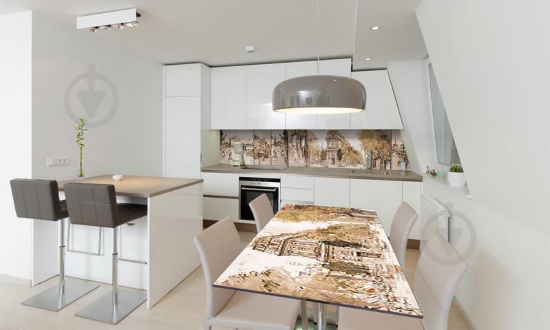 Наклейка виниловая на стол Zatarga «Акварельный Ретро Париж» 600х1200 мм Z180522st