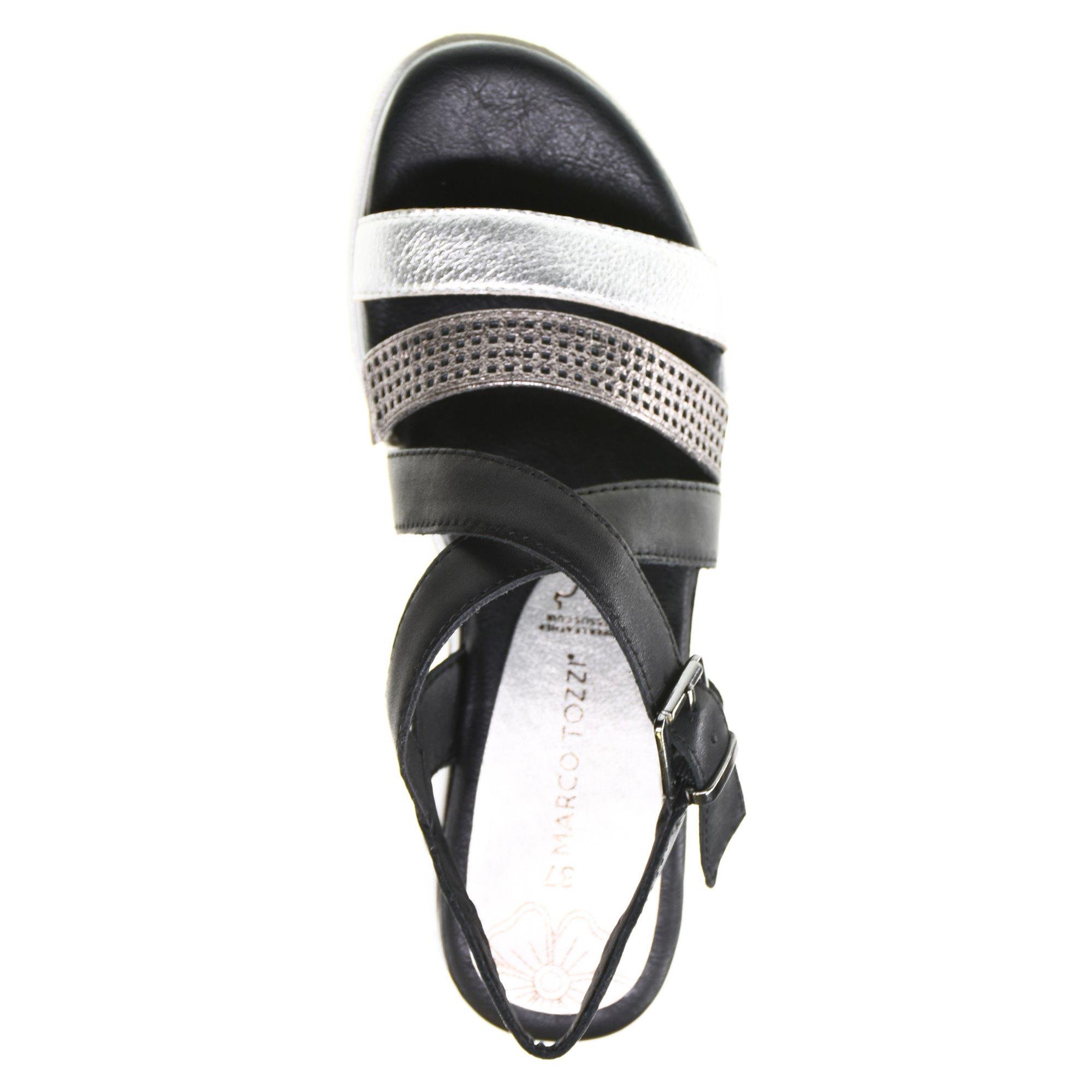 Сандалии женские Marco Tozzi р. 40 Черный/Серебряный (069916-40) - фото 6