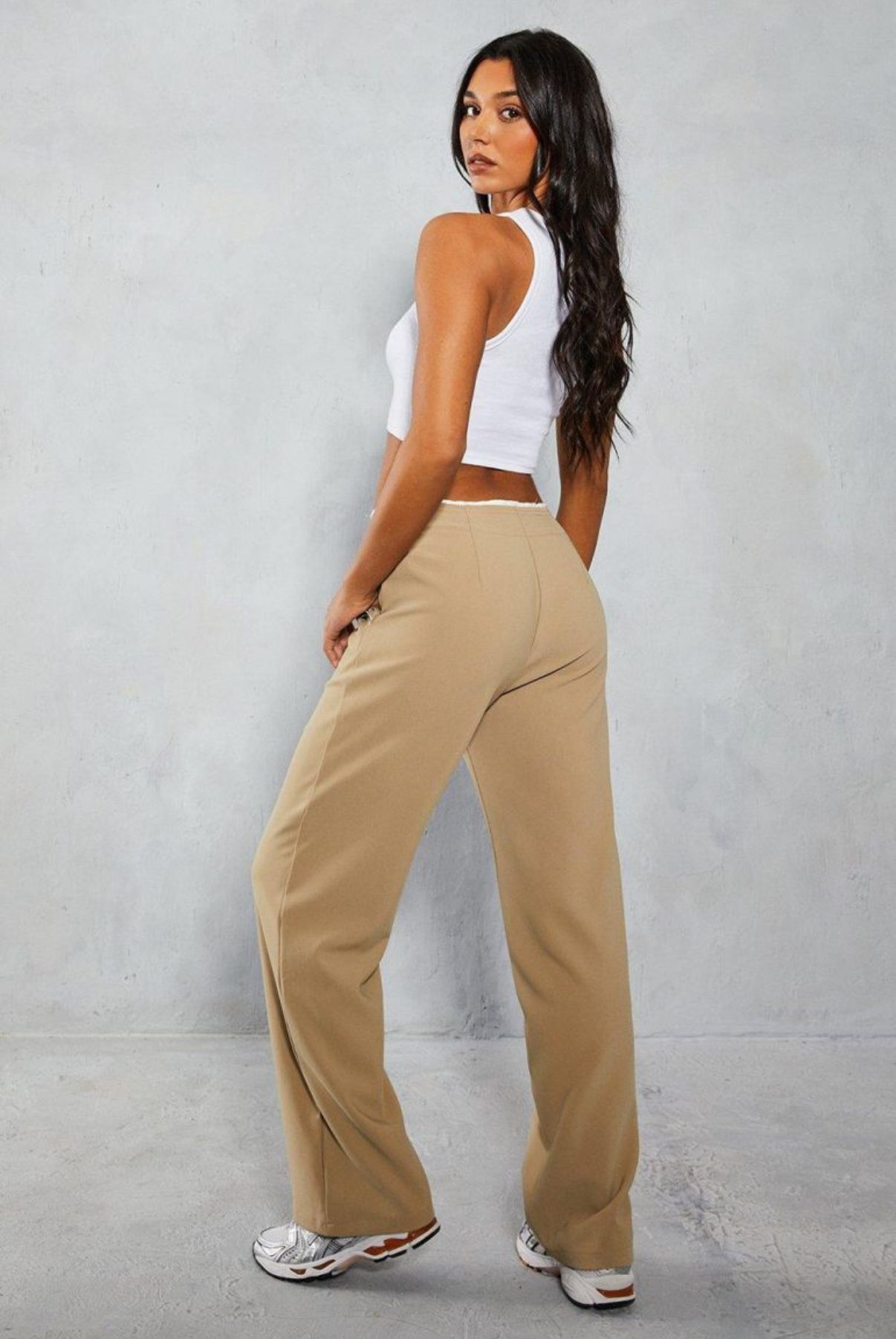 Брюки Misspap базові кантом Бежевий/Білий (29439348) - фото 4 Брюки Misspap базові кантом Бежевий/Білий (29439348) - фото 4