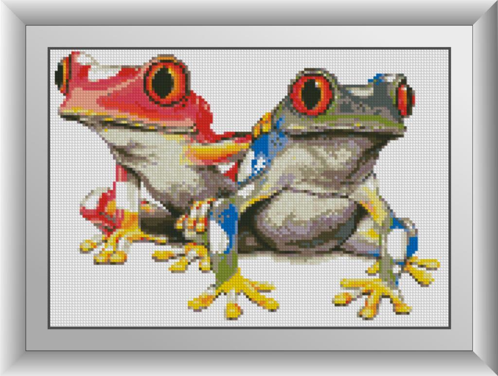 Алмазная мозаика Dream Art Красочные лягушки 25x36 см (DA.30362)