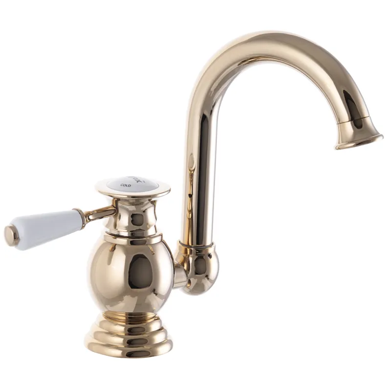 Смеситель для умывальника Zerix Z1017-4 из силумина Белый (ZX0542)