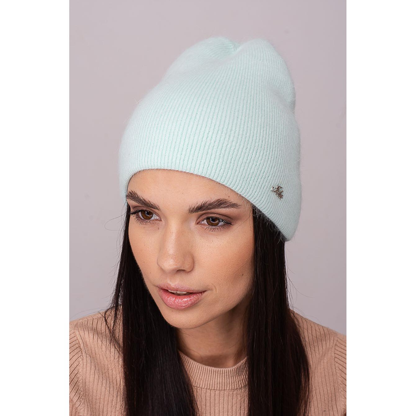 Шапка женская зимняя Leks СЕТКА ангоровая двойная без отворота one size Мятный (273036) - фото 1 Шапка женская зимняя Leks СЕТКА ангоровая двойная без отворота one size Мятный (273036) - фото 1