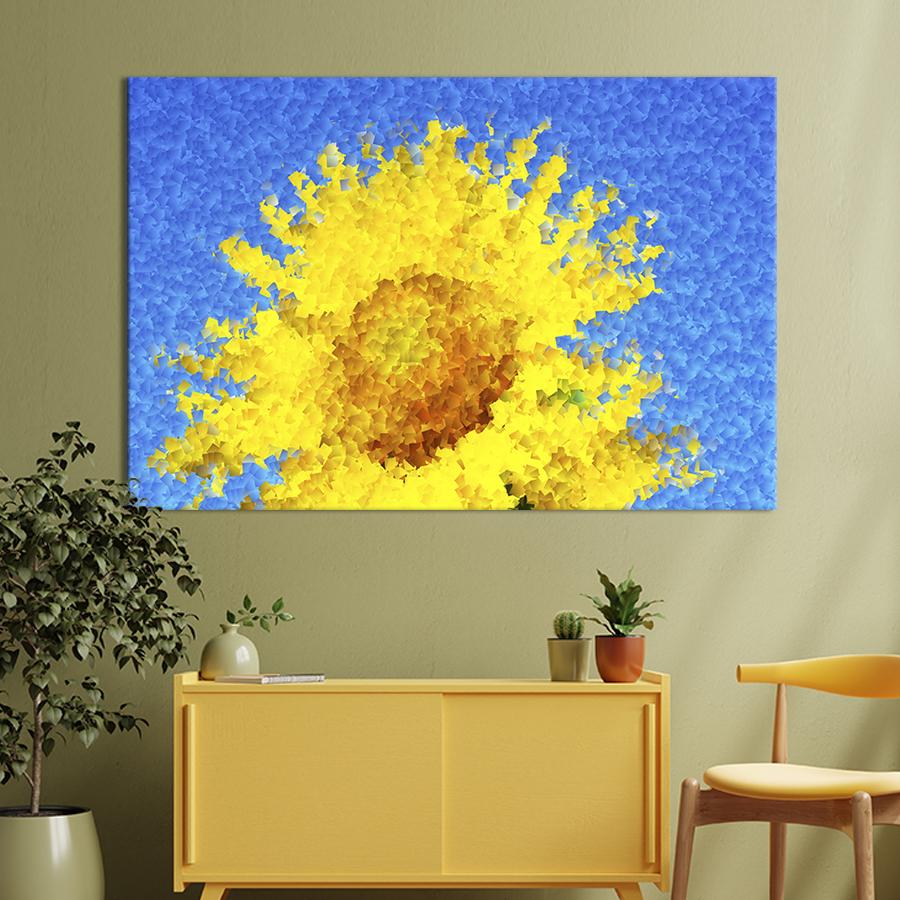 Картина на холсте Солнечный подсолнух 51x34 см (878-1)