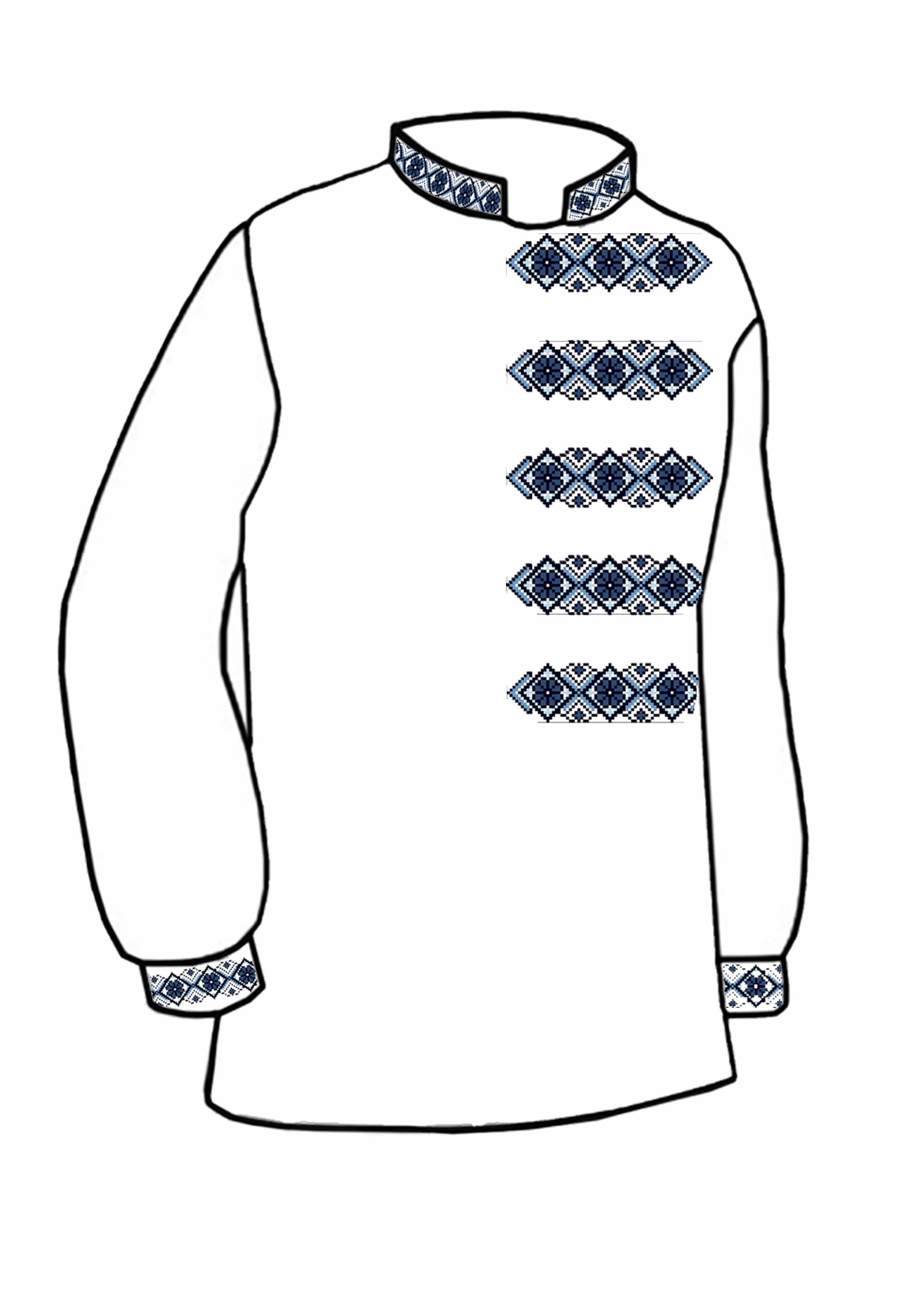 Заготовка для вишивки нитками або бісером сорочка СЧ-141 домоткане полотно Заготовка для вишивки нитками або бісером сорочка СЧ-141 домоткане полотно