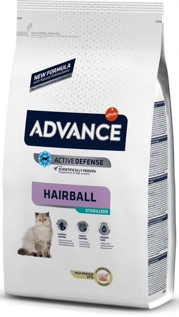 Корм сухой для кошек Advance Cat Sterilized Hairball Turkey 3 кг (923915)