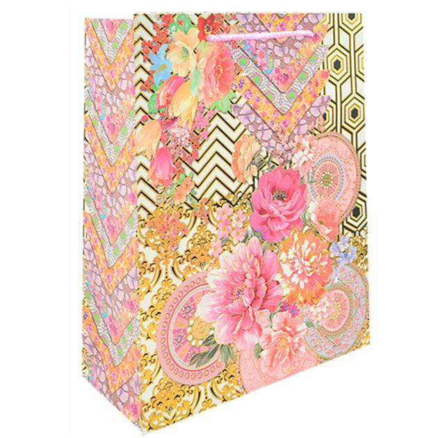 Пакет подарочный бумажный ST01615-M Delicate bouquet 26x32x10 см