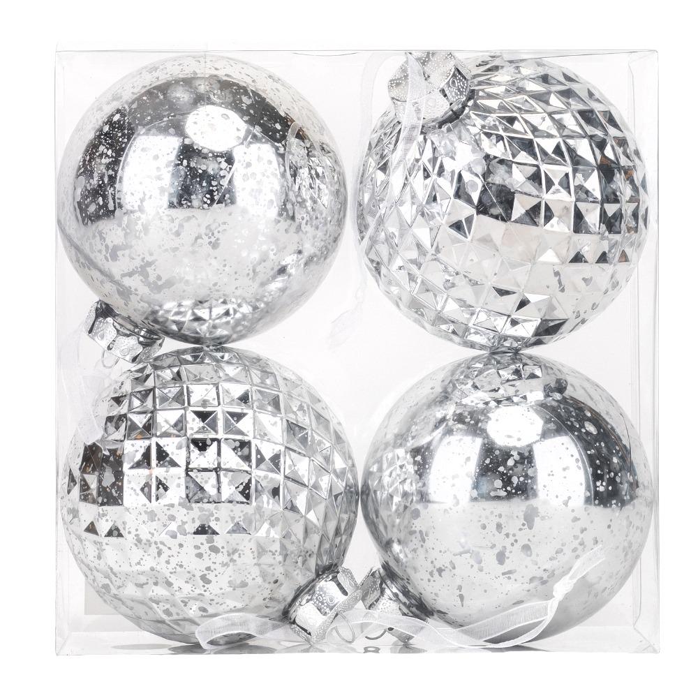 Набір куль Срібні мрії 10 см 4 шт. (9125-011)