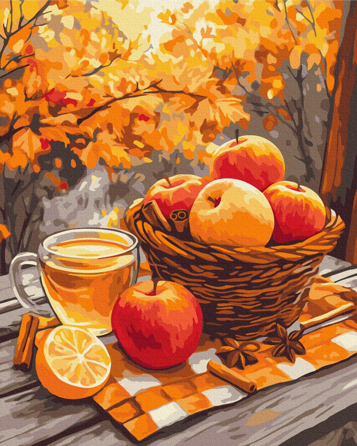 Картина по номерам Brushme Яблоки с корицей 40x50 см (BS54181)