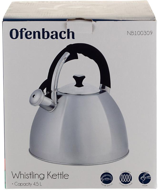 Чайник Ofenbach Augsburg зі свистком нержавіюча сталь 4,5 л (NB-100309) - фото 8 Чайник Ofenbach Augsburg зі свистком нержавіюча сталь 4,5 л (NB-100309) - фото 8