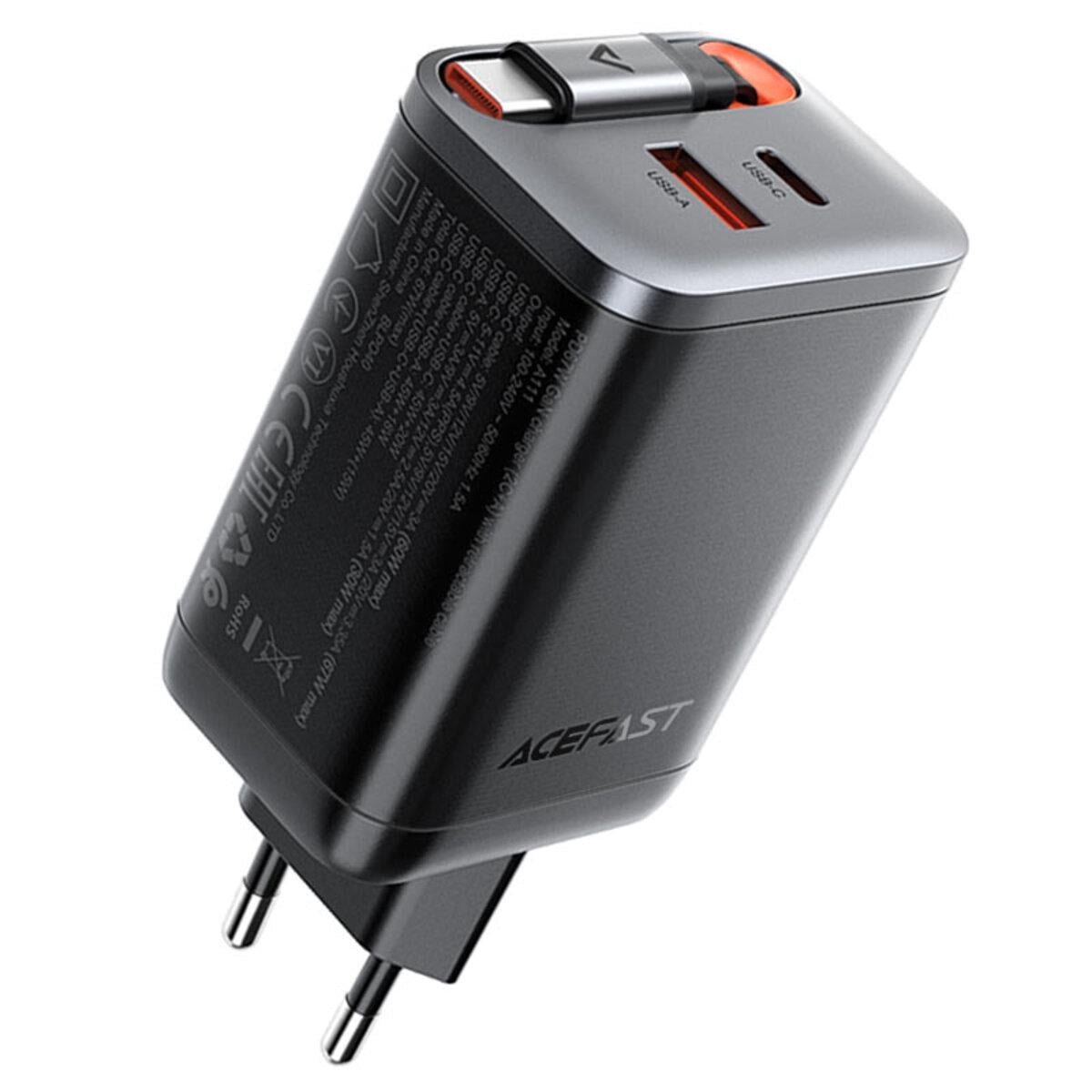 Зарядное устройство A111 PD 67W GaN 2USB-C USB-A Black (26712844)