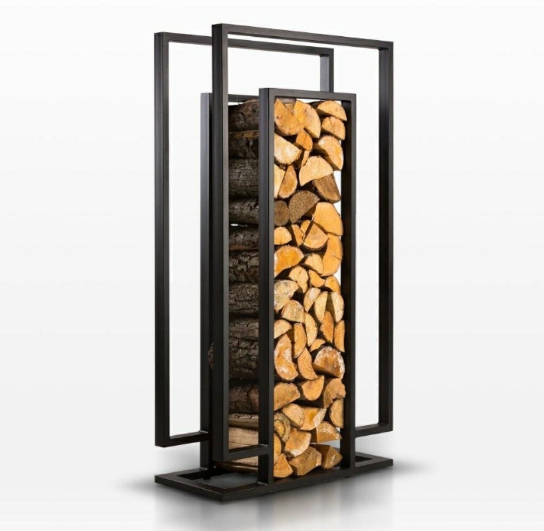 Дровница из металла Kompred ДК11/1 в стиле лофт 800х300х2000 мм Черный
