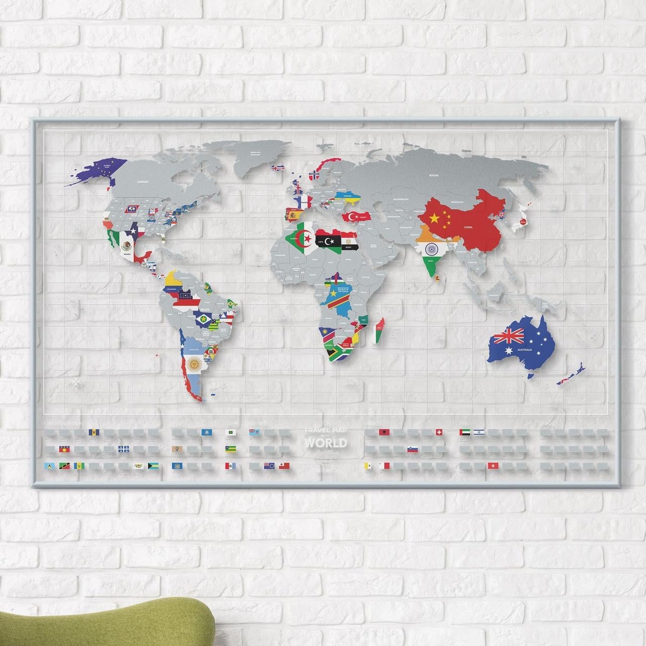 Скретч постер 1DEA.ME Travel Map AIR Flags