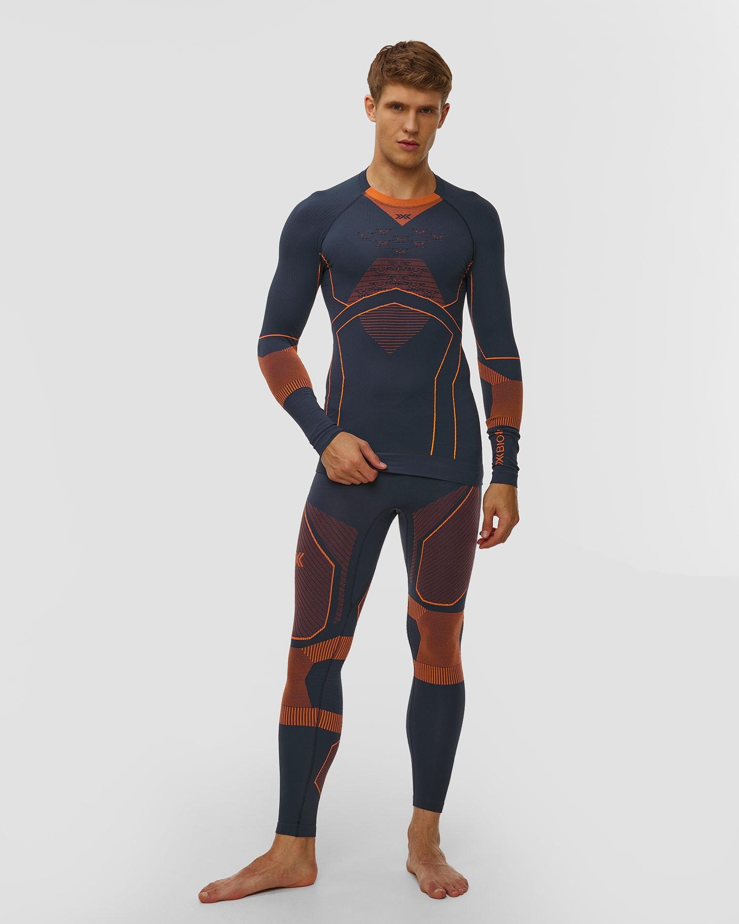 Комплект термобелья мужской X-Bionic Energy Accumulator Light Set EA-WTH2W24M+EA-SP05W25M-A096 L Marine/Orange - фото 10
