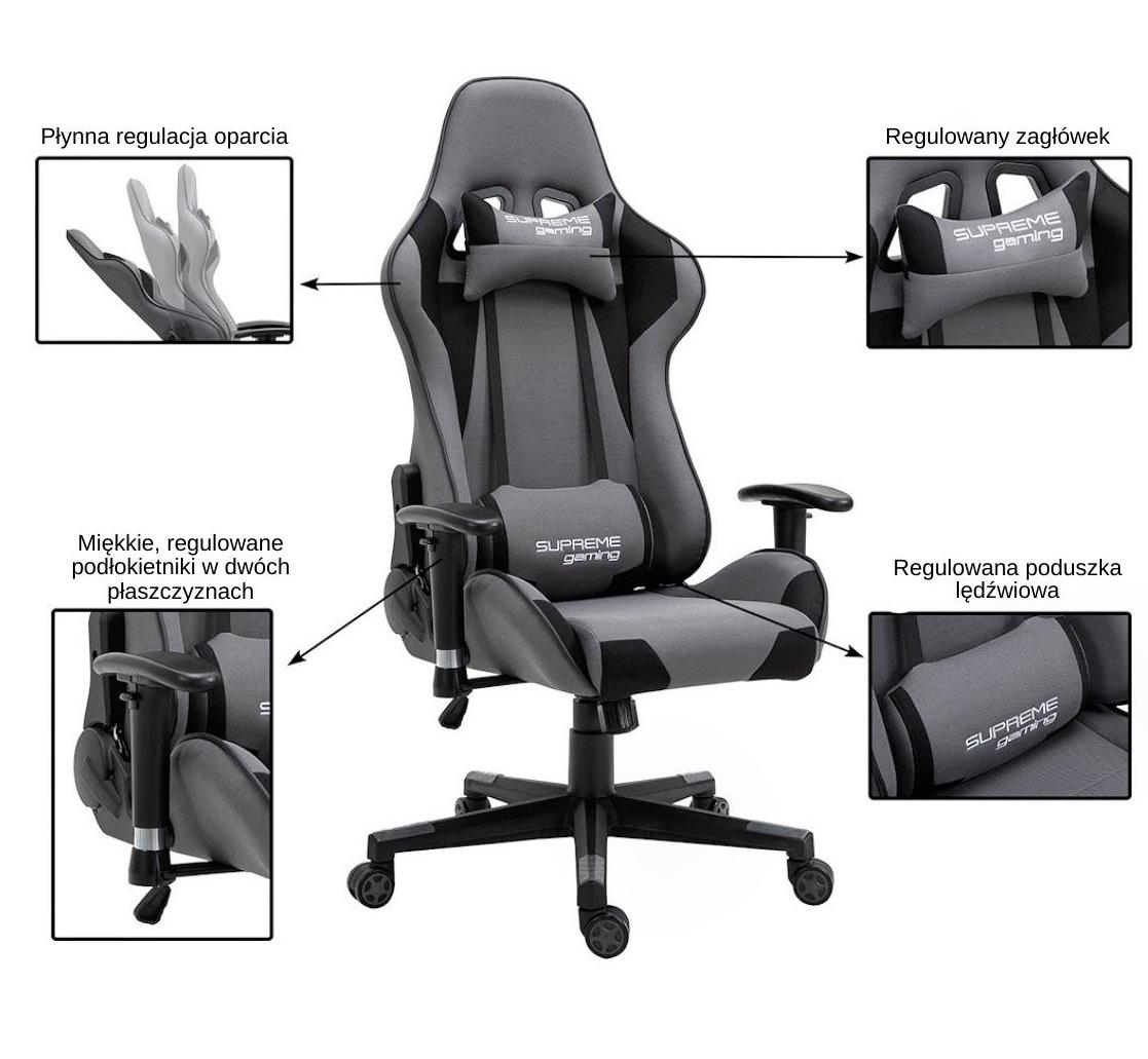 Кресло компьютерное геймерское из ткани BOOST 94561 Серый/Черный (10710219) - фото 8 Кресло компьютерное геймерское из ткани BOOST 94561 Серый/Черный (10710219) - фото 8