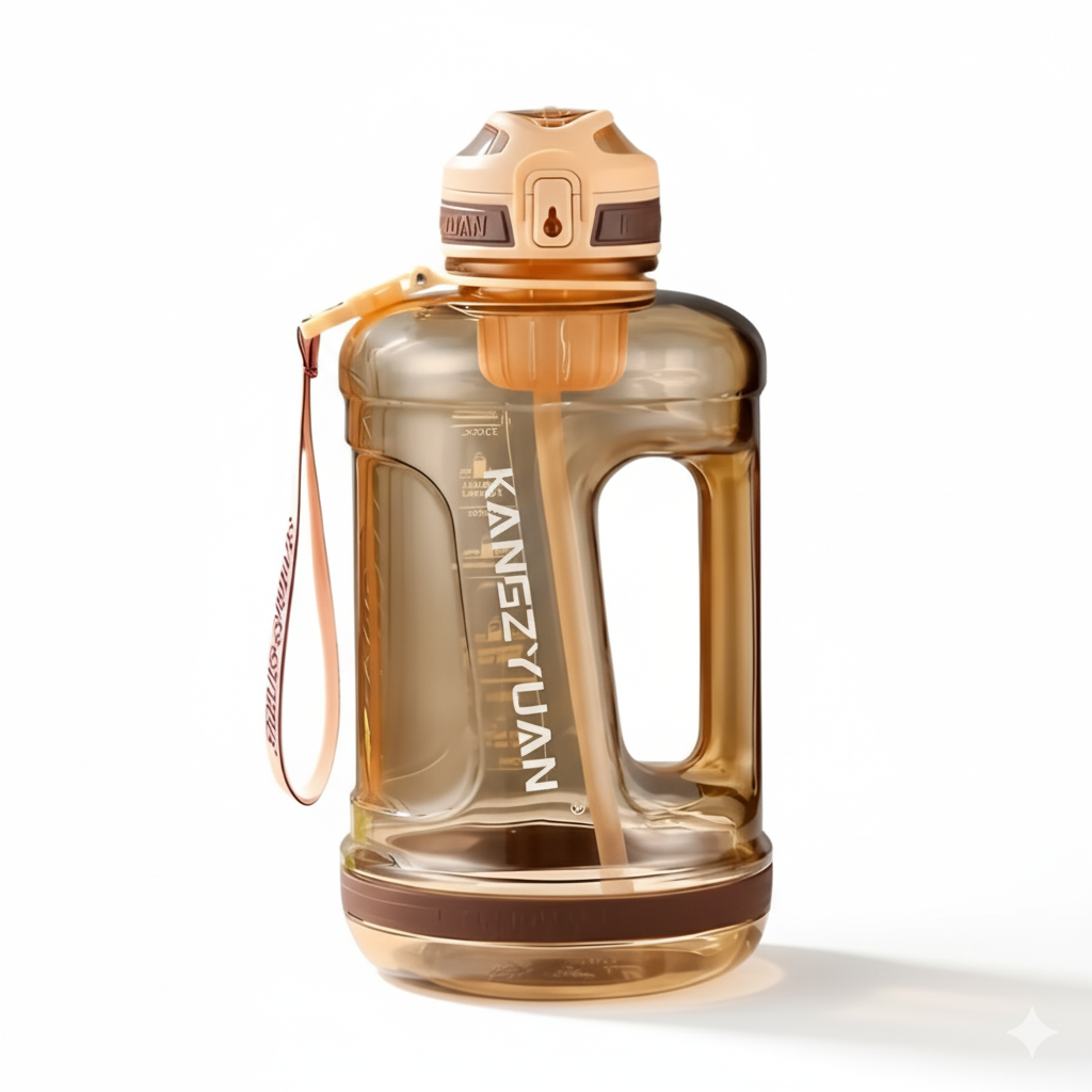 Бутылка для воды трехтановая KANGZYUAN экологическая 2200 мл Оранжевый (2428512919)