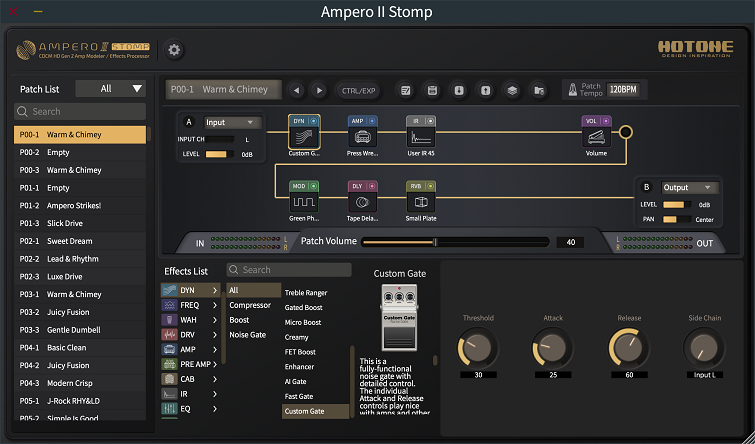 Процессор эффектов гитарный HoTone Ampero II Stomp - фото 9