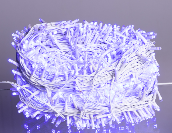 Гирлянда нить уличная 1000 LED 100 м от сети белая нить Синий - фото 5 Гирлянда нить уличная 1000 LED 100 м от сети белая нить Синий - фото 5