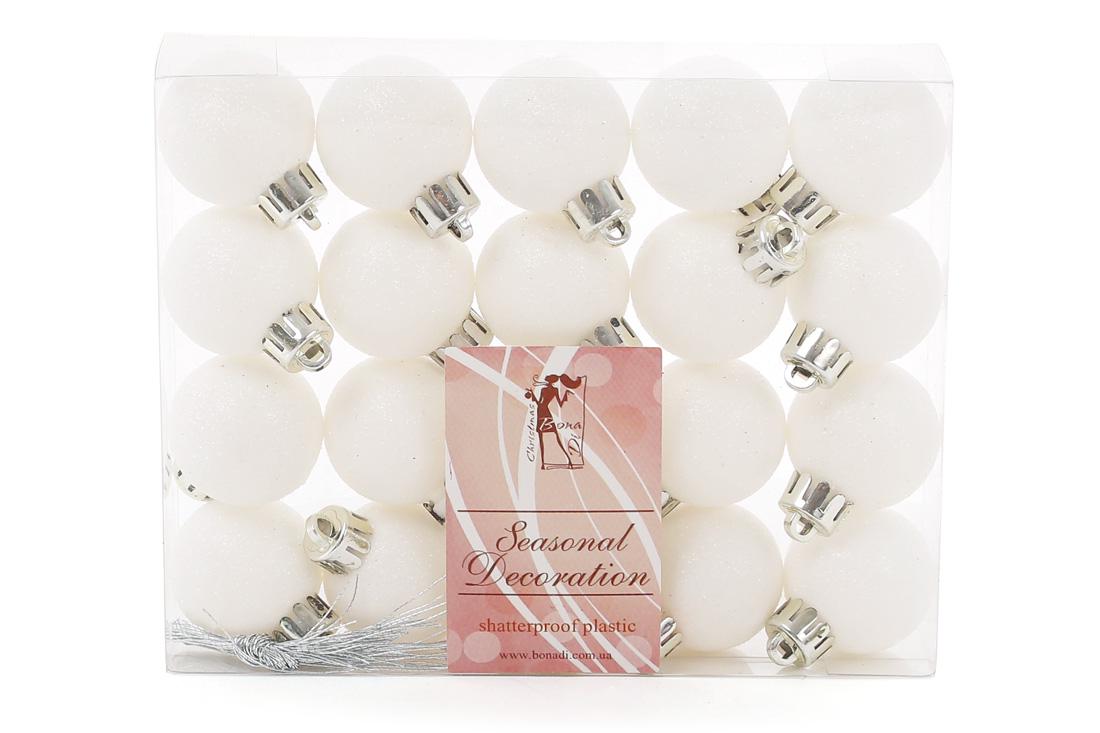 Набор новогодних шаров BonaDi пластик 20 шт. D 3 см (147-100)