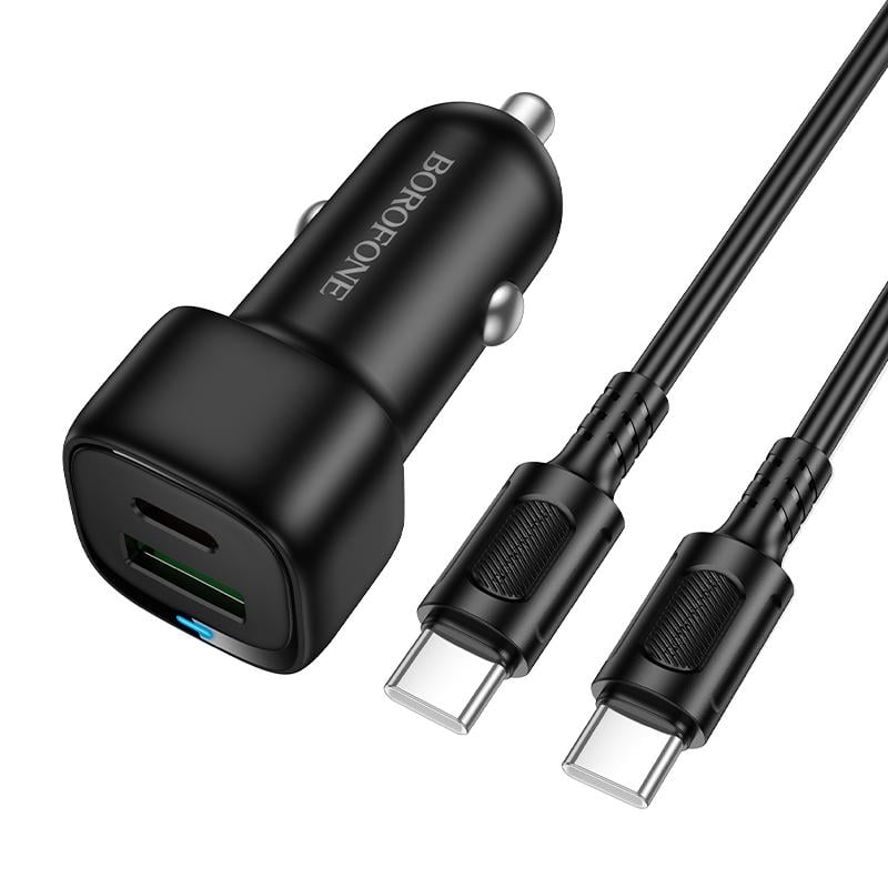 Зарядное устройство для телефонов Borofone BZ34B Cloud PD38W 1C1A car charger set C-C Black (24828)