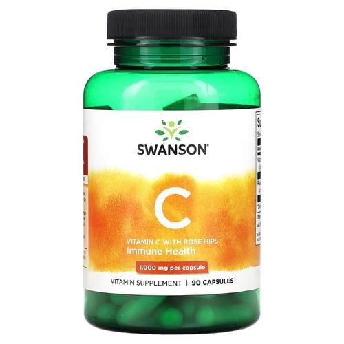 Витамин С Swanson Vitamin C with Rose Hips 1000 мг 90 caps (copy_SW1054)