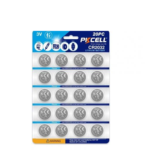 Батарейка літієва PKCELL CR2032 BLISTER CARD 20 шт.