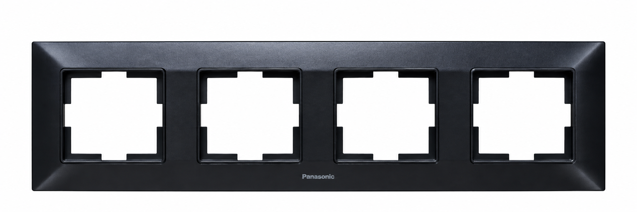 Рамка 4-х горизонтальная Panasonic Arkedia Slim Черный